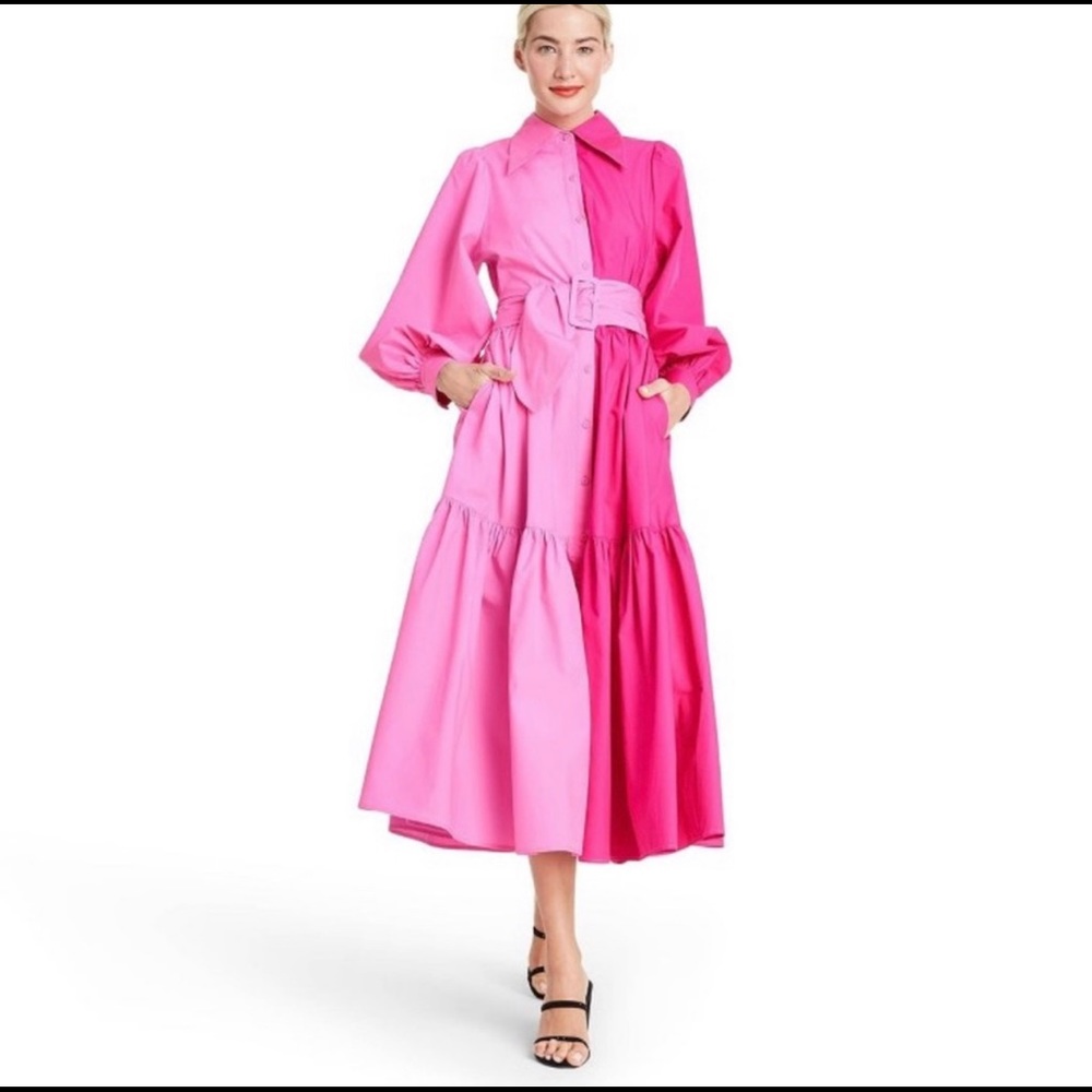 Rare! Christopher John Rogers Two Tone Pink Dress NWT — Collector’s Item